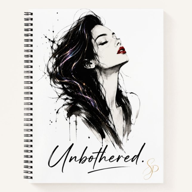 Unbothered. Personalised Notebook Customised Gift (Front)