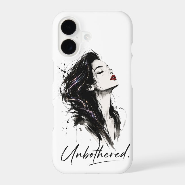 Unbothered. Protective Phone Case | Minimalist Art (Back)