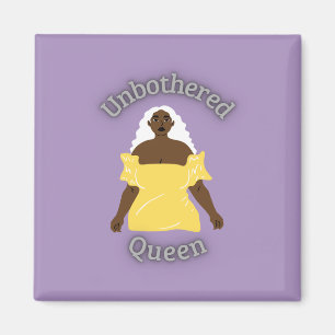 Unbothered Queen Classic Round Sticker Tote Bag Ke Magnet