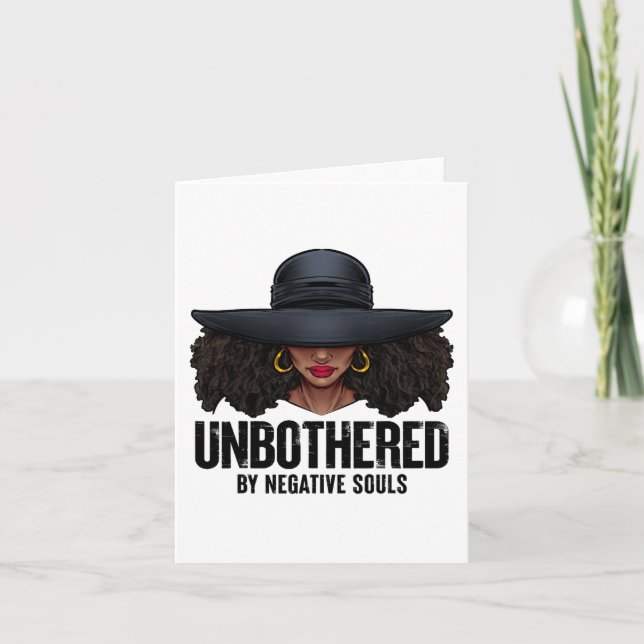 Unbothered Sassy Black Queen African American Ladi Card (Front)