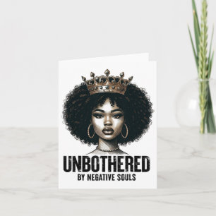 Unbothered Sy Black Queen African American Ladies  Card