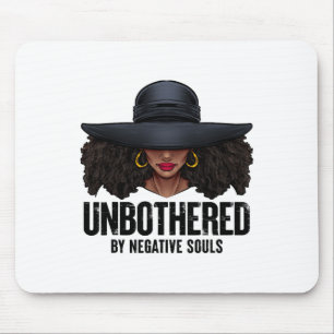 Unbothered Sy Black Queen African American Ladies Mouse Mat