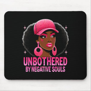 Unbothered Sy Black Queen African American Ladies Mouse Mat