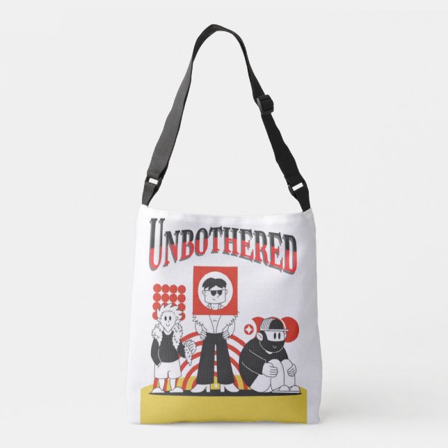 Unbothered Tote Bag – Trendy Confidence Quote  (Back)