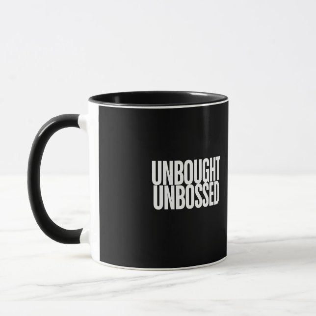Unbought Unbossed Bold Chisholm Graphic Tee Mug (Left)