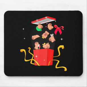 Unboxing Blind Box Capybara Pyjama Ugly Christmas Mouse Mat