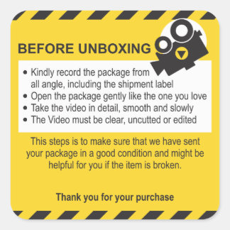 Unboxing Fixed Sheet Label and Guarantee.