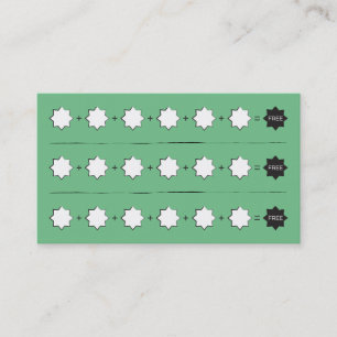Unbranded Stars Punch Stamp Loyalty Card