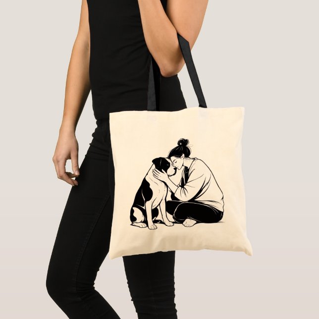 Unbreakable Bond Between Dog & Human Tote Bag (Front (Product))