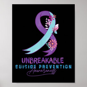 Unbreakable Depression Suicide Prevention Awarenes Poster