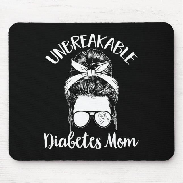 Unbreakable Diabetes Mum Diabetes Support  Mouse Mat (Front)