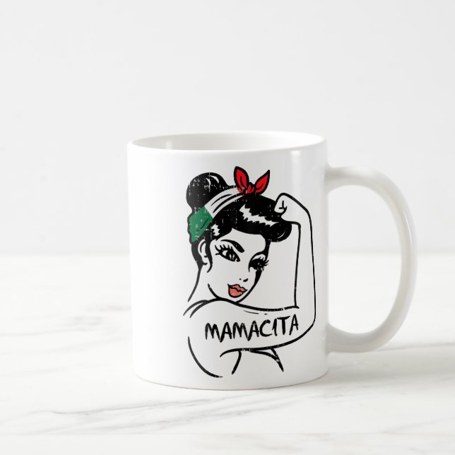 Unbreakable Mexican Rosie Woman Mamacita Cinco De  Coffee Mug (Right)