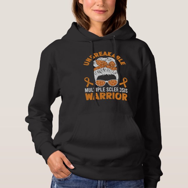 Unbreakable Multiple Sclerosis Awareness Warrior Hoodie (Front)
