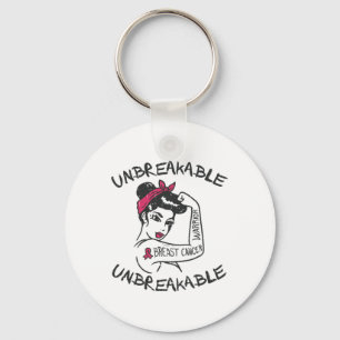 Unbreakable Pink Breast Cancer Warrior Survivor Gi Key Ring
