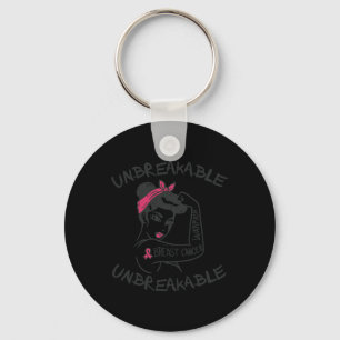 Unbreakable Pink Breast Cancer Warrior Survivor Gi Key Ring