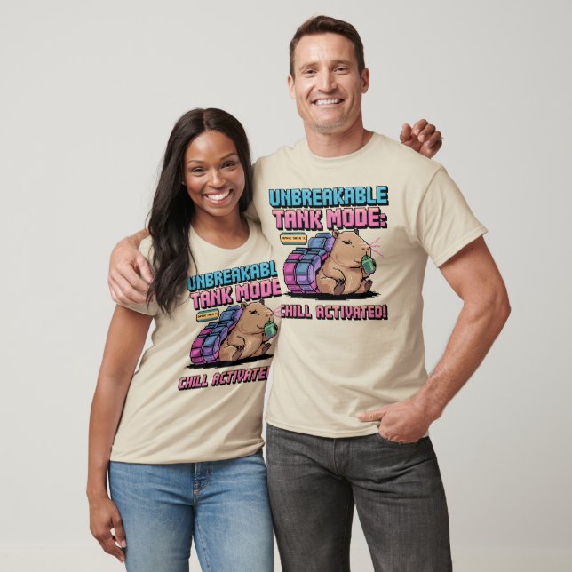 Unbreakable Tank Mode Capybara – Gaming Pixel Art (Unisex)