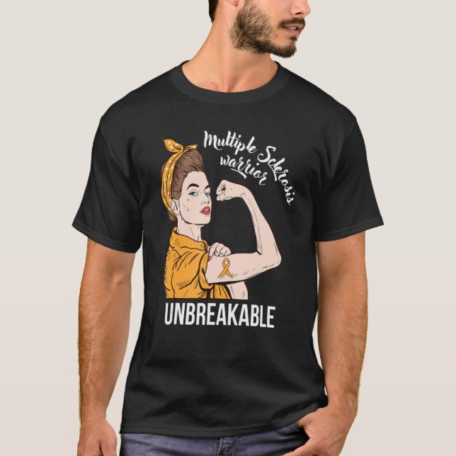 Unbreakable Warrior Multiple Sclerosis Awareness M T-Shirt (Front)