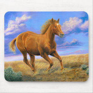 “Unbridled Freedom” Quarter Horse Running Mouse Mat