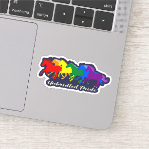Unbridled Pride - LGBTQ+ Rainbow Galloping Horses