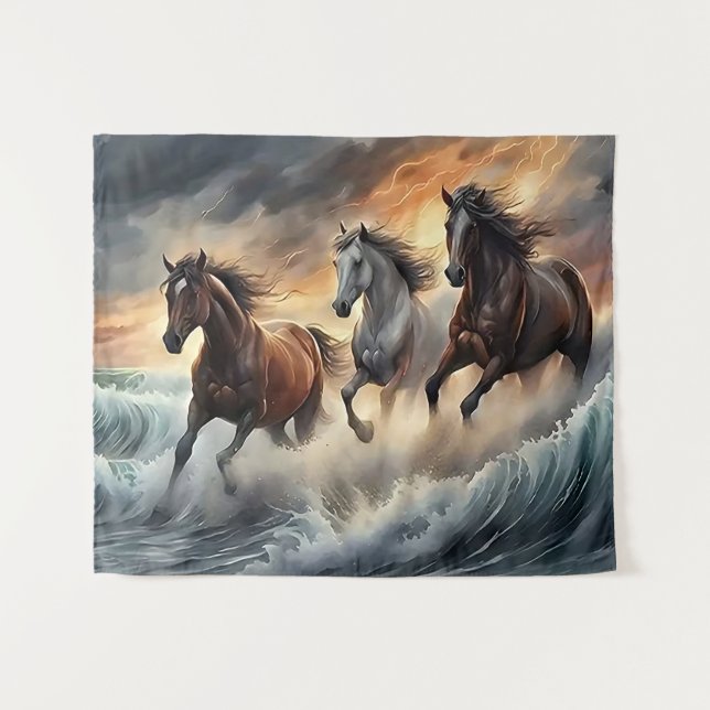 Unbridled Storm Tapestry (Front (Horizontal))