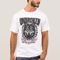 Unbroken Wolf Resilience Strength Freedom Graphic 