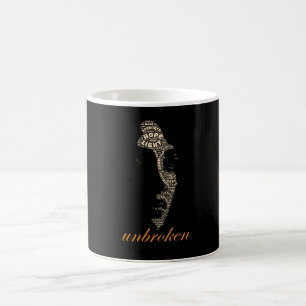 Unbroken Woman Typography Coffee Mug