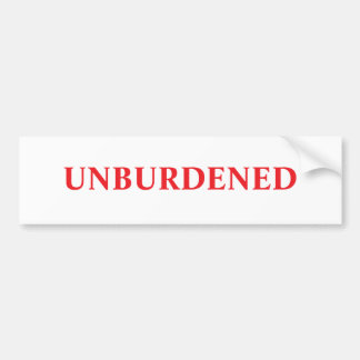 UNBURDENED Bumper Sticker