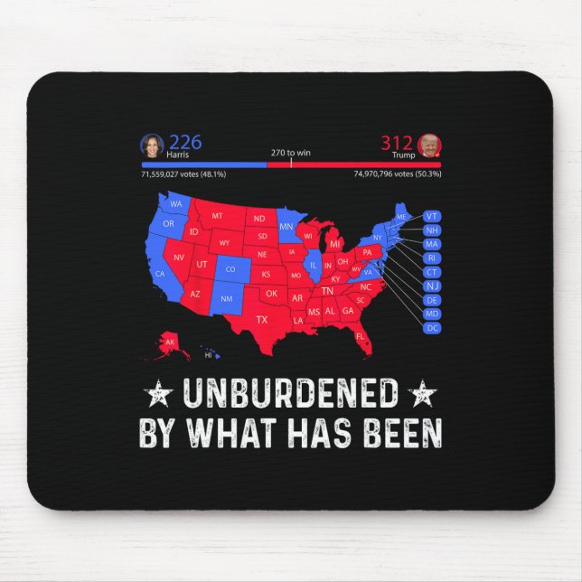 Unburdened By What Has Been Trump Election Map  Mouse Mat (Front)