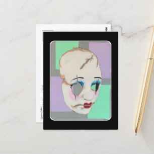 'Uncanny Valley' Painting on a Postcard