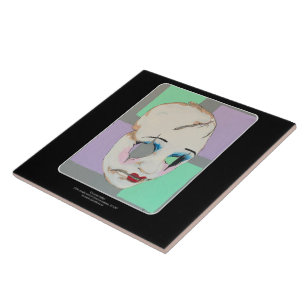 'Uncanny Valley' Painting on a Tile