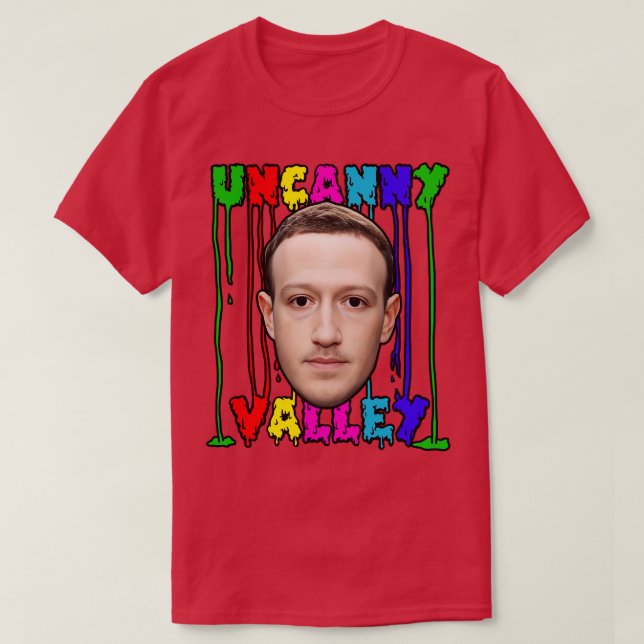 Uncanny Valley Zuck T-Shirt (Design Front)