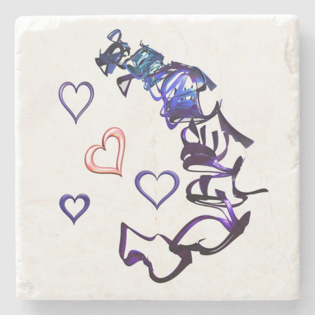 Unchain My Heart Stone Coaster (Front)