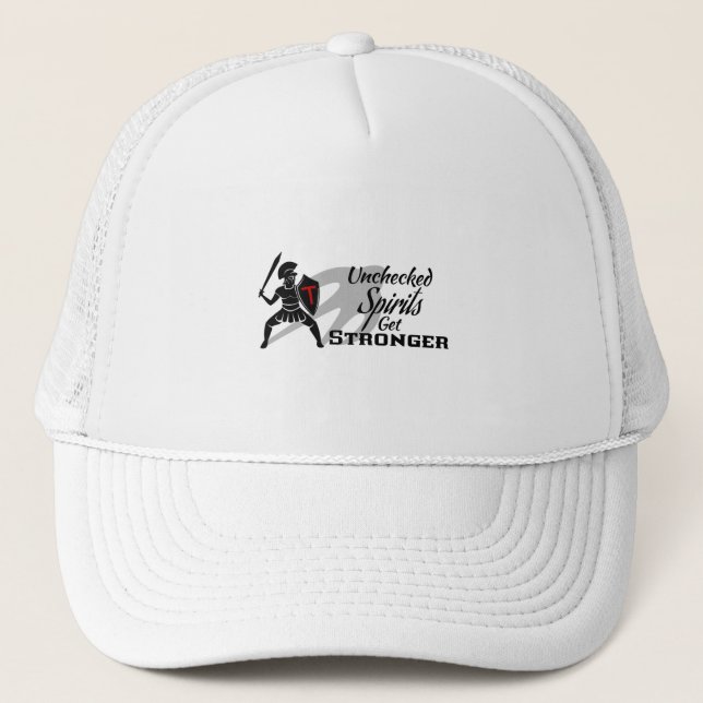 Unchecked Spirits Get Stronger Baseball Cap (Front)