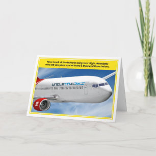 Uncle Al Israeli Airline Jewish Birthday Card