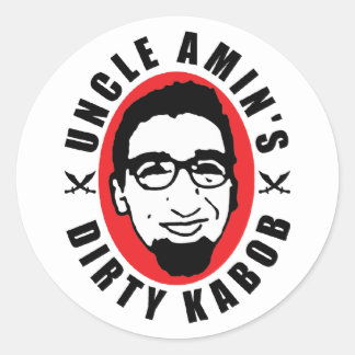 Uncle Amin's Dirty Kabob Sticker White