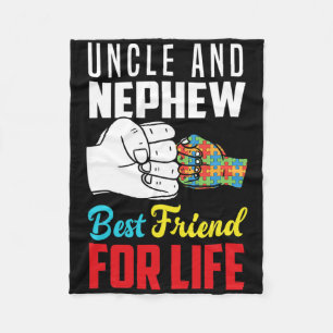 Uncle And Nephew Best Friend For Life Autistic Aut Fleece Blanket