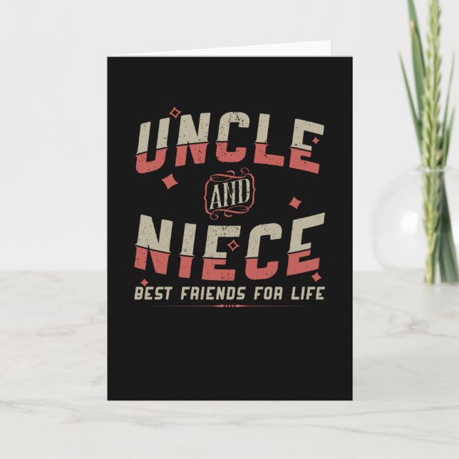 Uncle And Niece Best Friends For Life | Funny Gift Card (Front)