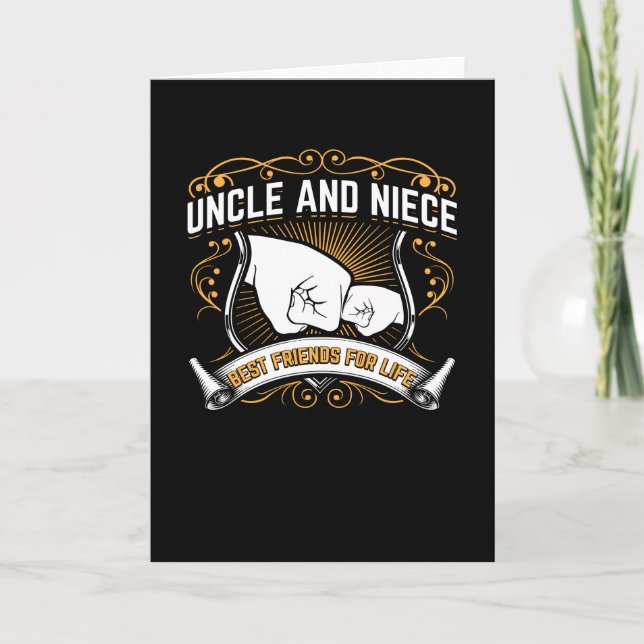 Uncle And Niece Best Friends For Life | Funny Gift Card (Front)