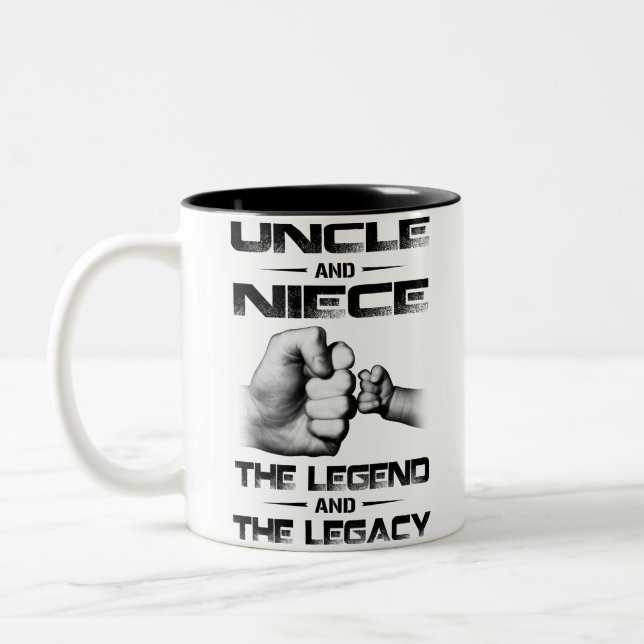 Uncle And Niece The Legend Two-Tone Coffee Mug (Left)
