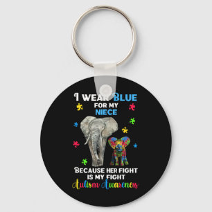 Uncle Aunt Autism Awareness Key Ring