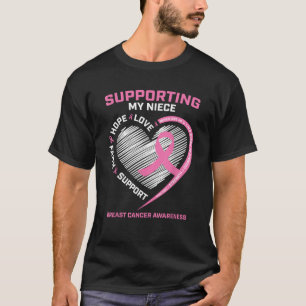 Uncle Aunt I Wear Pink For My Niece Breast Cancer T-Shirt