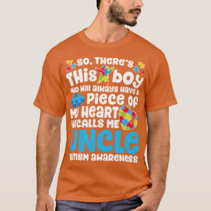 Uncle Autism for Men Women Boys Girls Kids Teacher T-Shirt