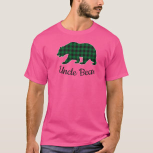 Uncle Bear Christmas Pajama Green Buffalo Plaid Pr T-Shirt