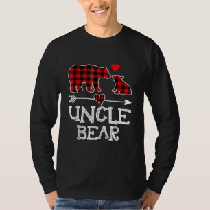 Uncle Bear Christmas Pajama Red Plaid Buffalo T-Shirt