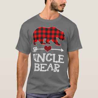 Uncle Bear Christmas Pajama Red Plaid Buffalo T-Shirt