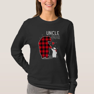 Uncle Bear Christmas Pajama Red Plaid Family Premi T-Shirt