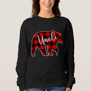 Uncle Bear Red Plaid Matching Family Christmas Sweatshirt