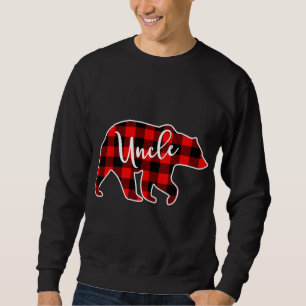 Uncle Bear Red Plaid Matching Family Christmas Sweatshirt