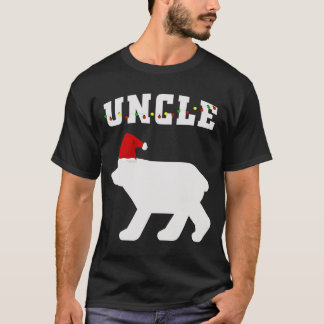 Uncle Bear With Santa Hat Christmas Pajama T-Shirt