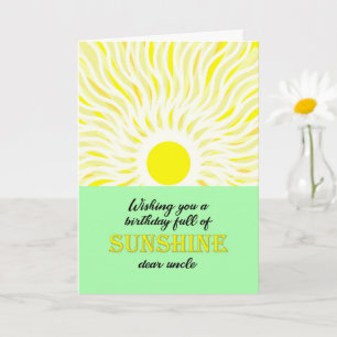Uncle Birthday Bright Sunshine Card